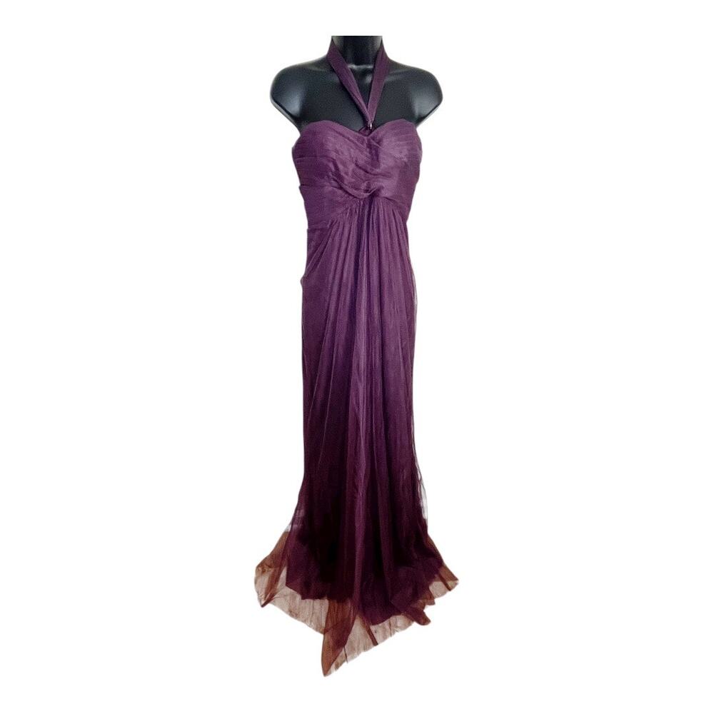 Jenny‎ Yoo Annabelle Convertible Tulle Bridesmaid Prom Dress Raisin Size 4 New - Picture 7 of 11